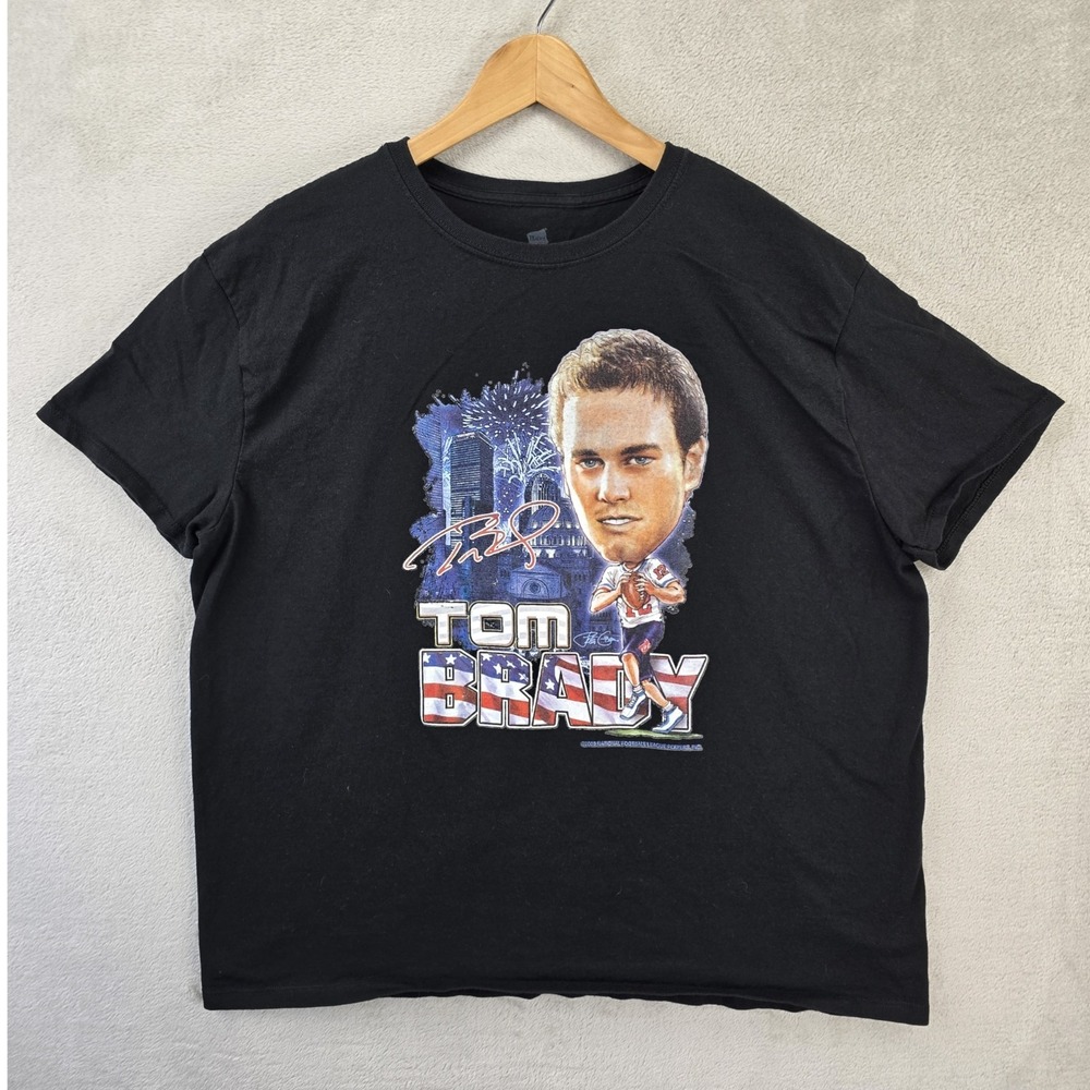 Tom Brady NFL Caricature Cartoon Shirt Mens XXL New England Patriots